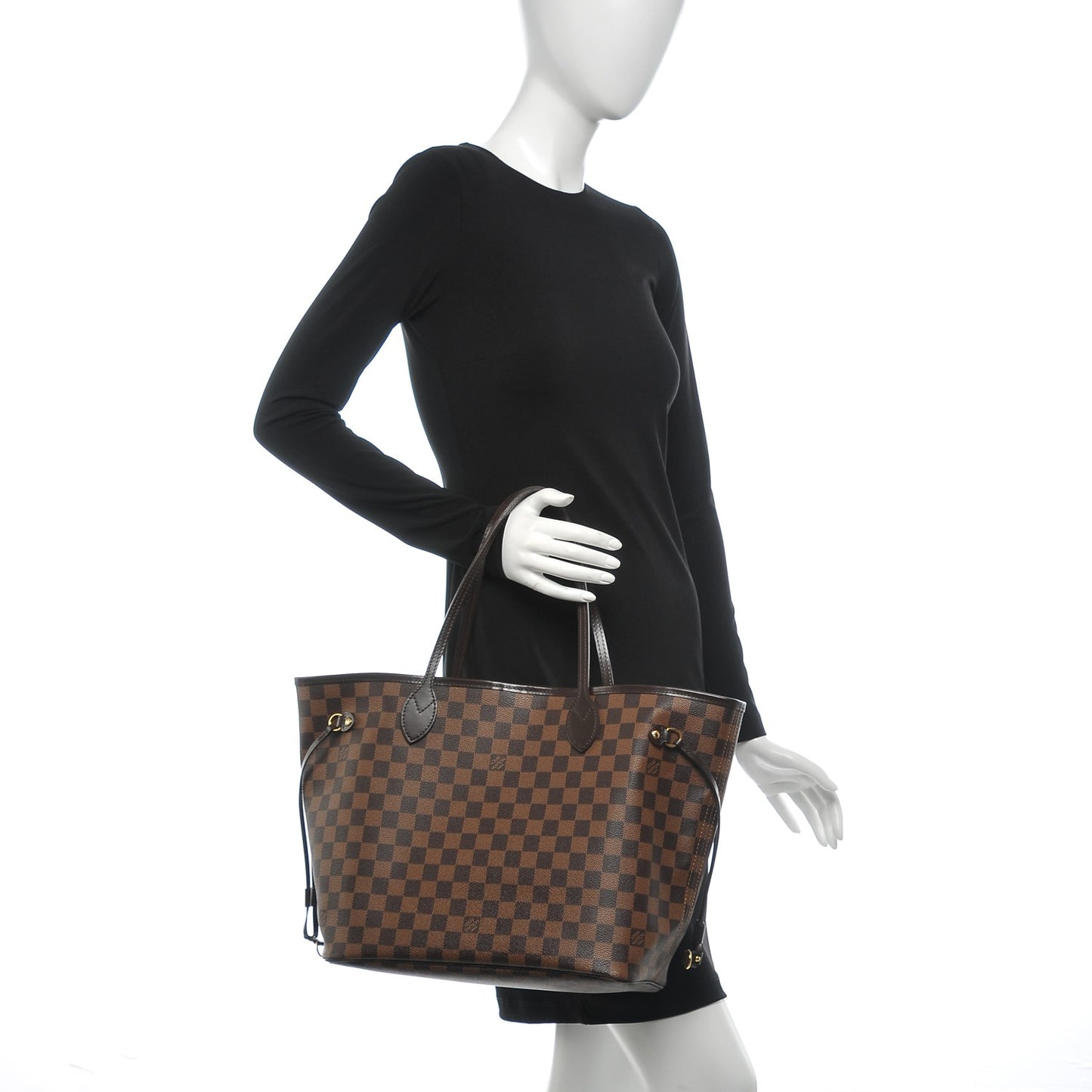 Damier Ebene Neo Neverfull MM Rose Ballerine