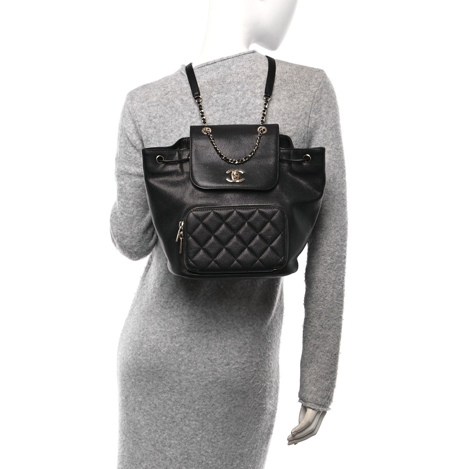 Chanel Caviar Quilted Business Affinity Backpack Black 2 of 10