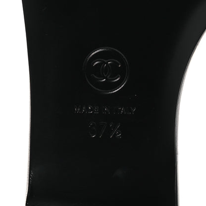 Chanel Lambskin Camellia Sandal Mules 37.5 Black 8 of 11