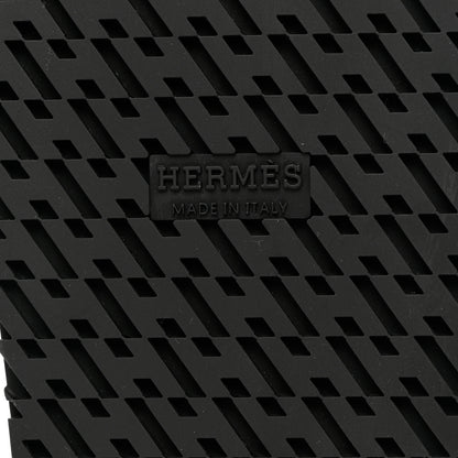 Hermes Suede Goatskin Womens Chypre Sandals 36 Rose Perle Black 8 of 9