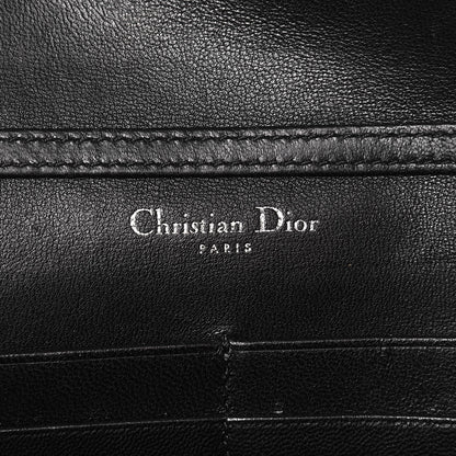 Christian Dior Grained Calfskin Diorama Wallet on Chain Pouch Black 6 of 8