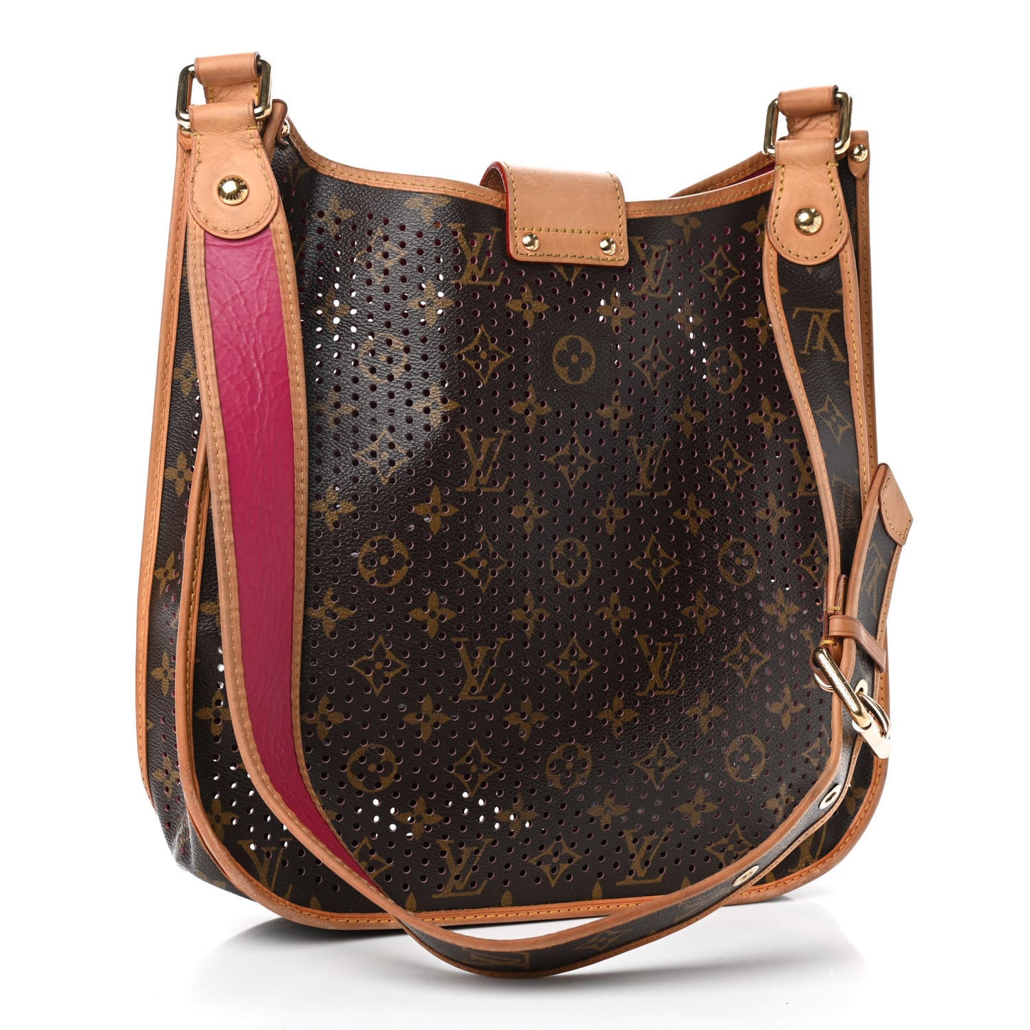 Monogram Perforated Musette Fuchsia