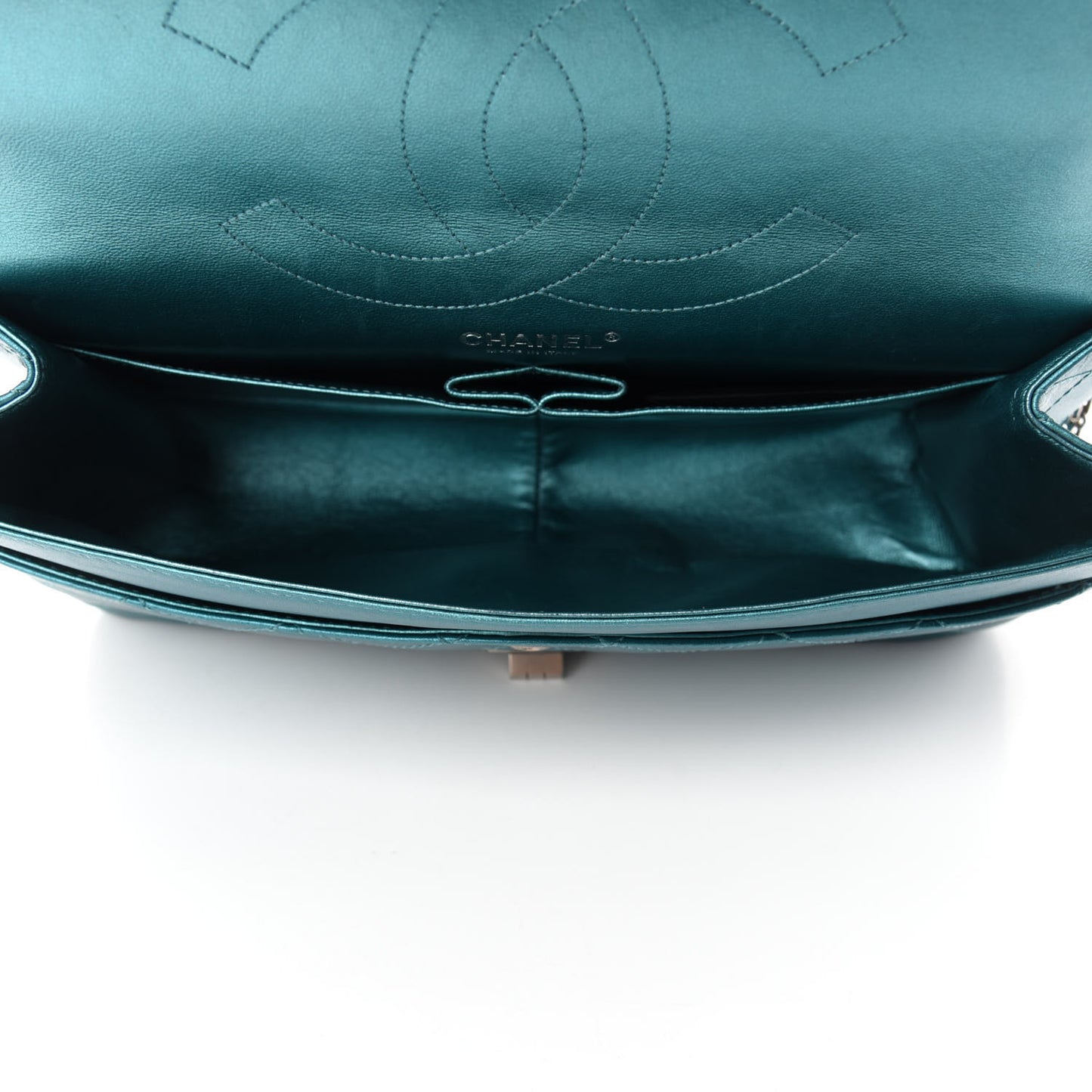 Metallic Calfskin Quilted 2.55 Reissue 227 Flap Turquoise