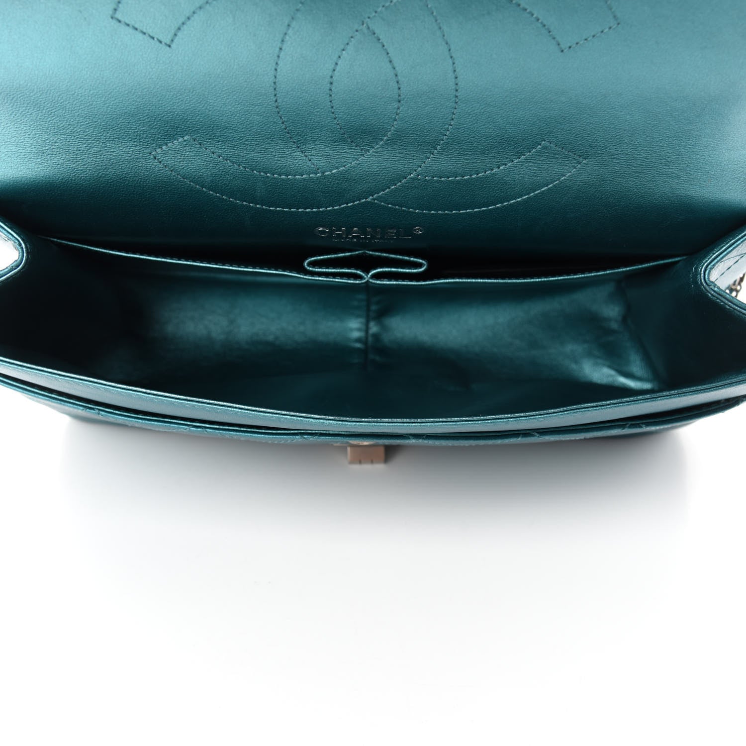 Chanel Metallic Calfskin Quilted 2.55 Reissue 227 Flap Turquoise 5 of 14