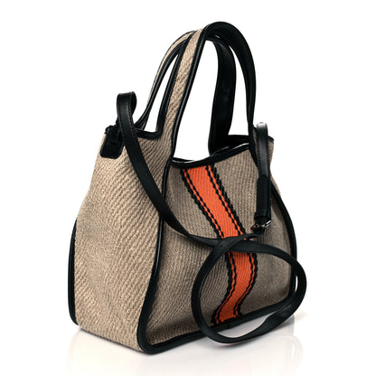 Stella McCartney Linen Striped Mini Logo Crossbody Natural 4 of 11