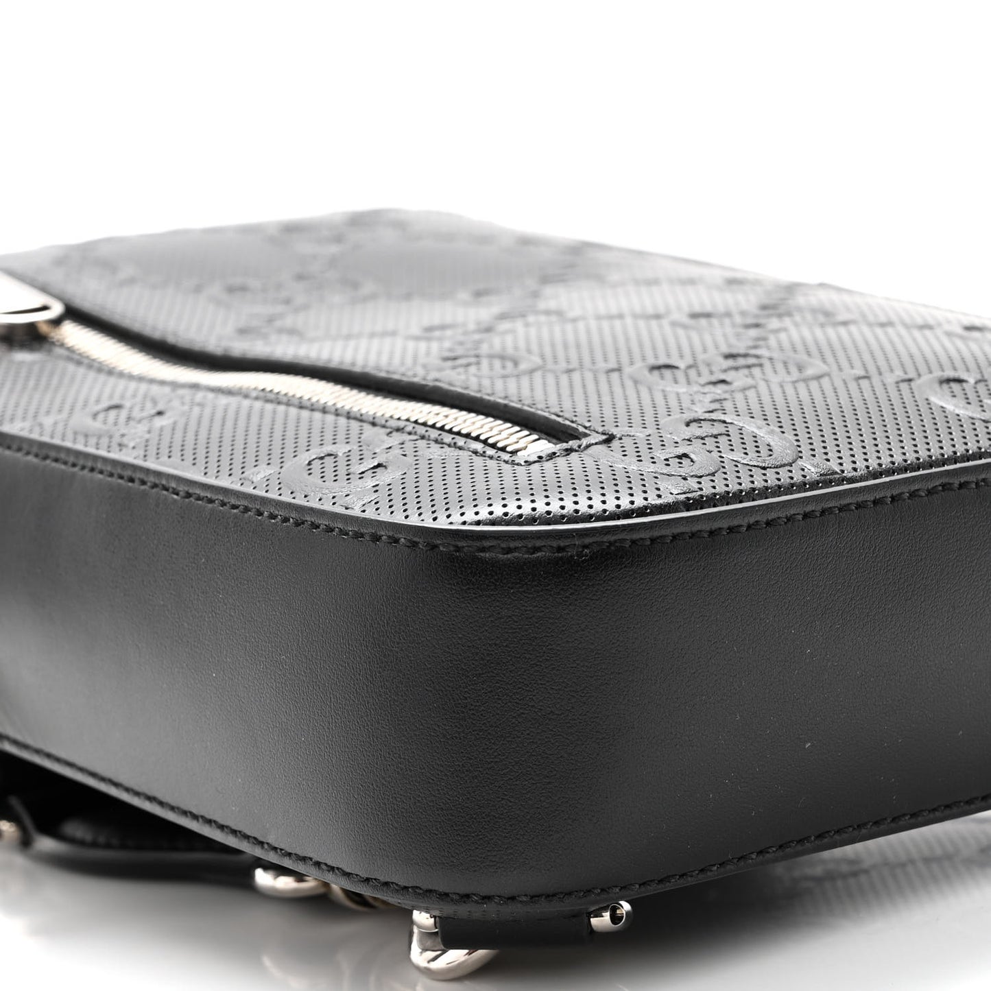 Calfskin GG Tennis Embossed Sling Backpack Black