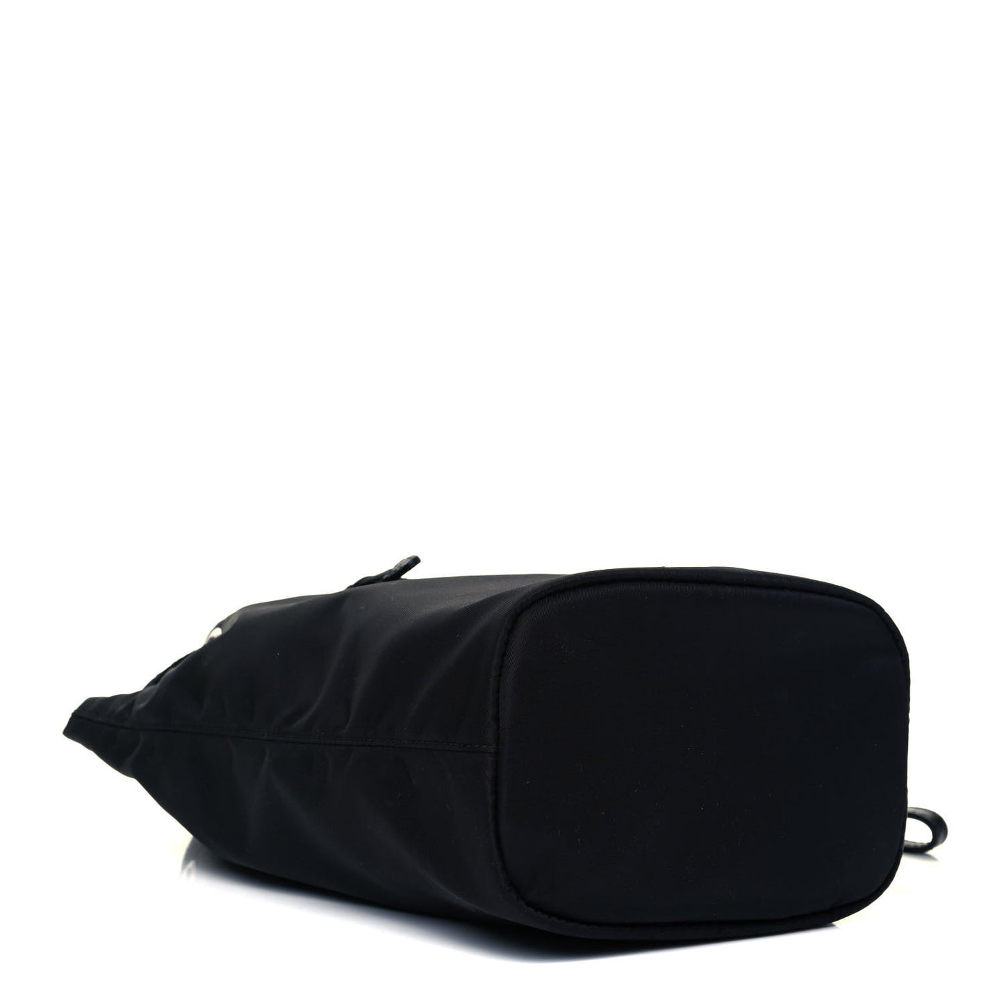 Saffiano Tessuto Nylon Vela Bucket Wristlet Black