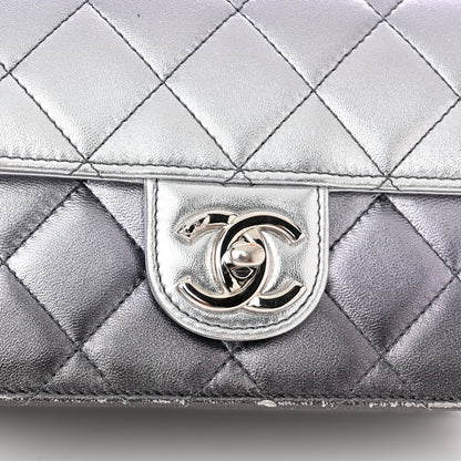 Chanel Metallic Lambskin Like A Wallet Flap Silvery Black 12 of 13