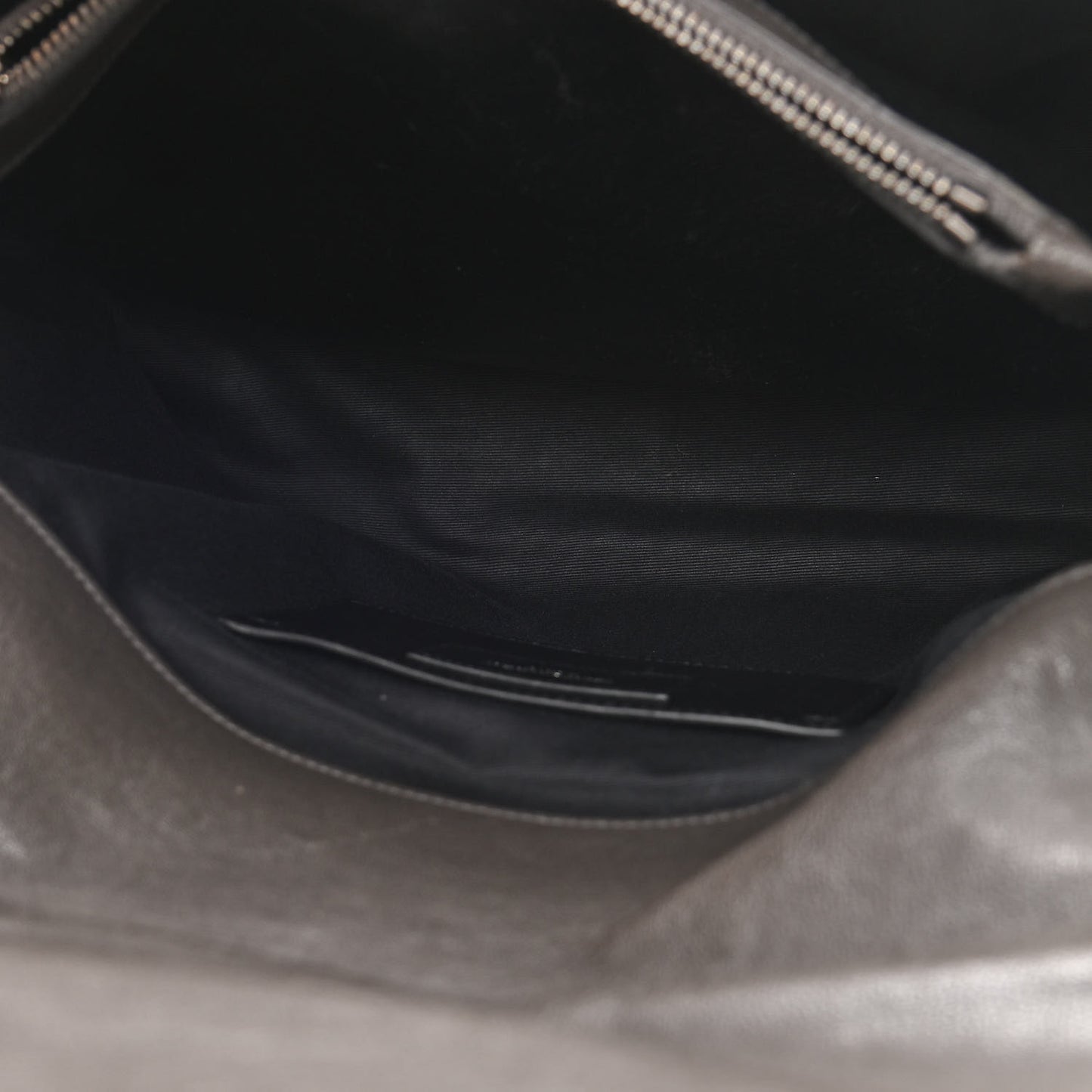 Sheepskin Tri-quilt Monogram Large College Satchel Black