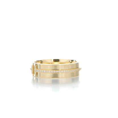 Tiffany 18K Yellow Gold Diamond T Two Ring 6.5 3 of 8