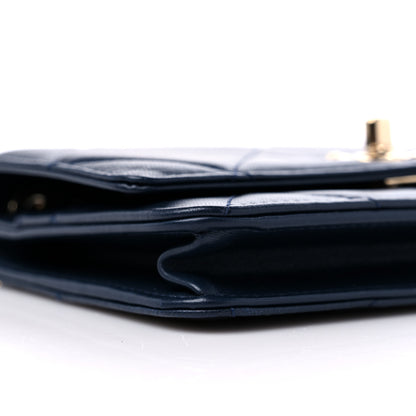Chanel Lambskin Quilted Trendy CC Wallet On Chain WOC Navy 9 of 14
