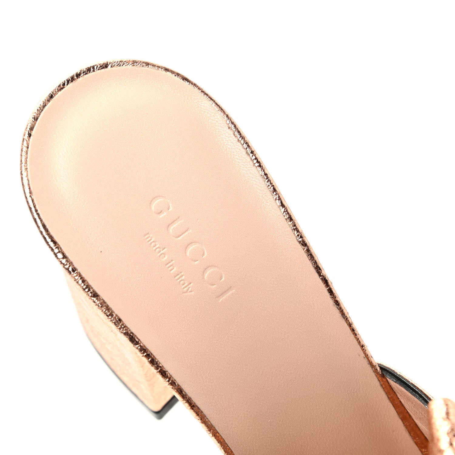 Gucci Galassia GG Marmont Fringe 75mm Slide Sandals 40 Salmone 8 of 10