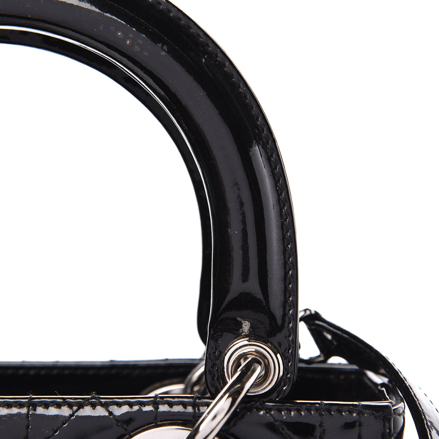 Patent Cannage Medium Lady Dior Black