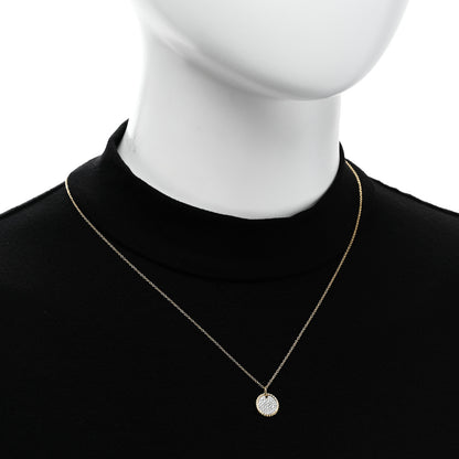 David Yurman 18K Yellow Gold Diamond Cable Collectibles Pave Charm Pendant Necklace 2 of 5