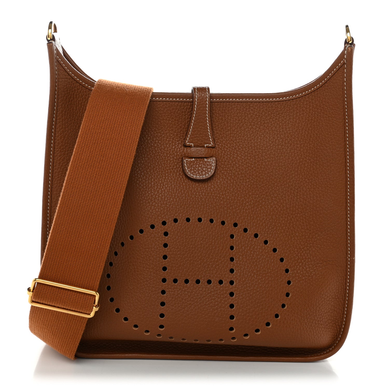 Hermes Taurillon Clemence Evelyne III PM Gold 1 of 11
