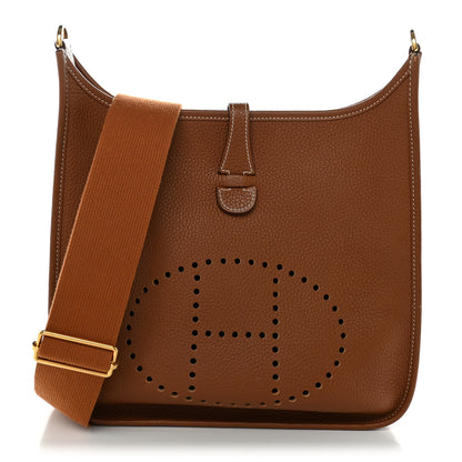 Hermes Taurillon Clemence Evelyne III PM Gold 1 of 11
