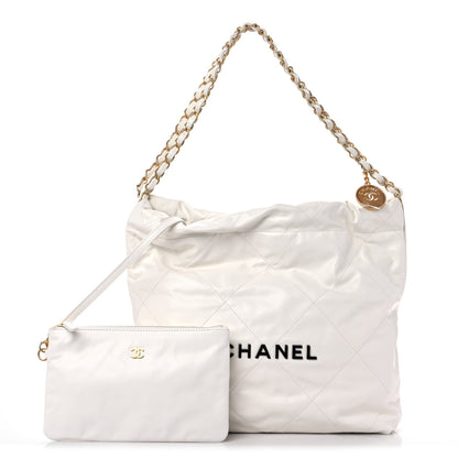 Chanel Calfskin Quilted Small Chanel 22 White 1 of 11