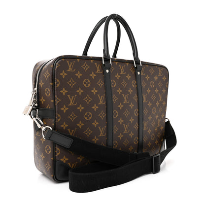 Louis Vuitton Monogram Macassar Porte-Documents Voyage GM 3 of 11