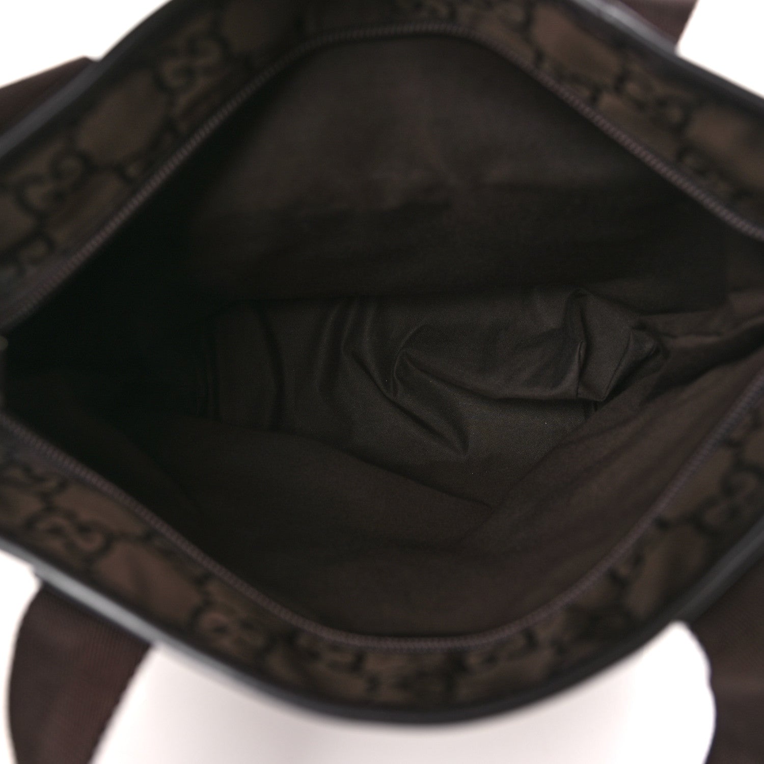Gucci Nylon Calfskin Monogram Tall Tote Brown 5 of 11
