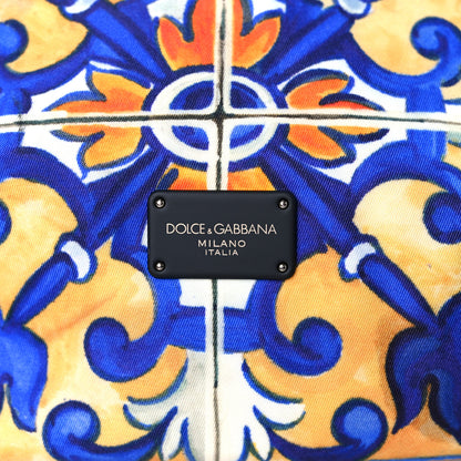 Dolce & Gabbana Nylon Tile Print Belt Bag Blue Multicolor 9 of 9