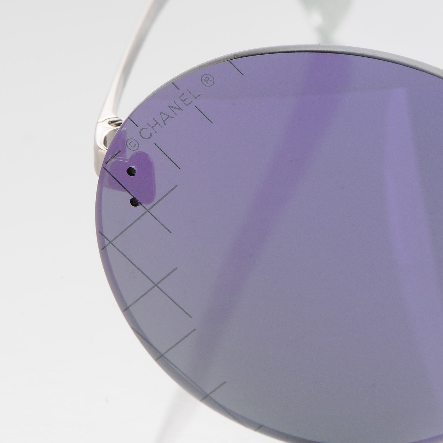 Chanel Mirrored Round Sunglasses 4216 Purple 9 of 10