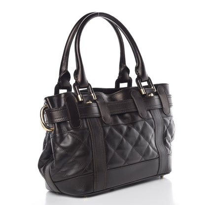 Burberry Calfskin Quilted Baby Beaton Dark Brown 3 of 13