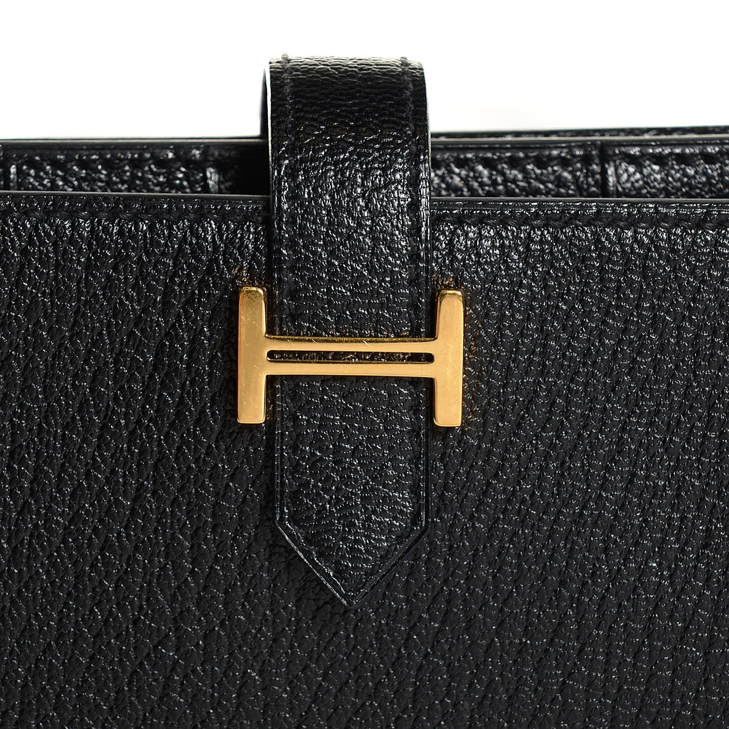 Hermes Chevre Mysore Bearn Gusset Wallet Black 5 of 11
