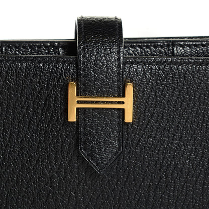 Hermes Chevre Mysore Bearn Gusset Wallet Black 5 of 11