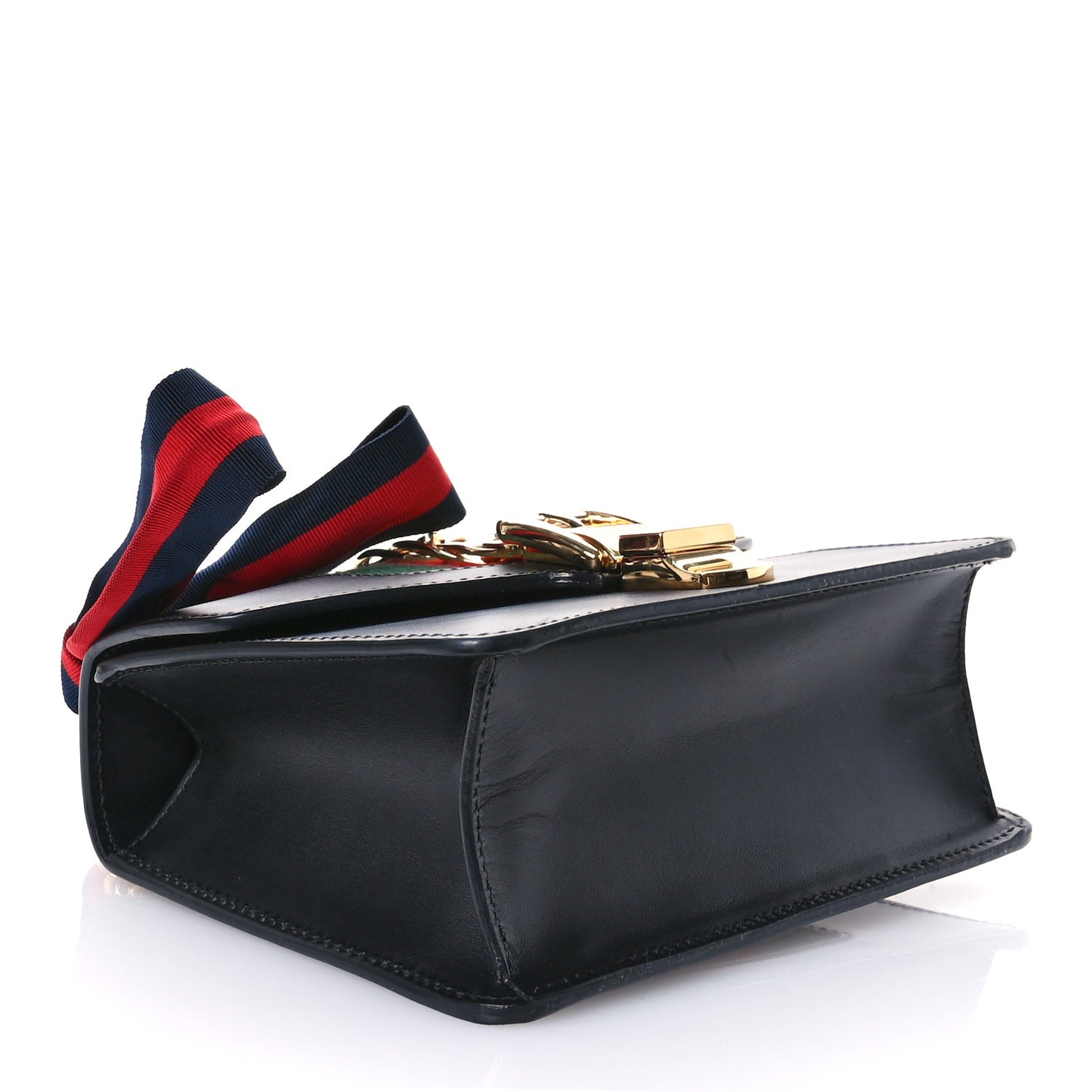 Calfskin Mini Sylvie Chain Shoulder Bag Black