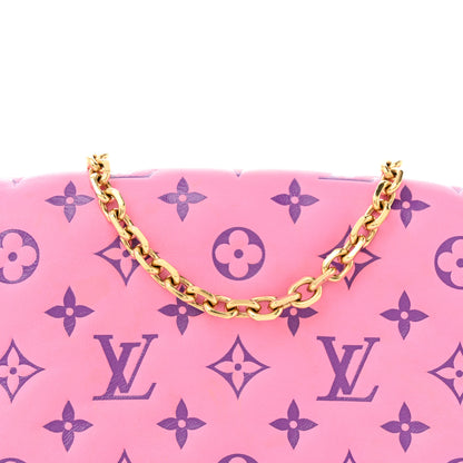 Louis Vuitton Lambskin Embossed Monogram Vuittamins Pochette Coussin Rose Violet 8 of 13