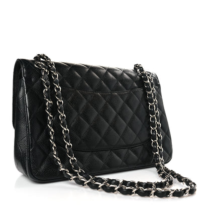 Chanel Caviar Quilted Jumbo Double Flap Black 3 of 13