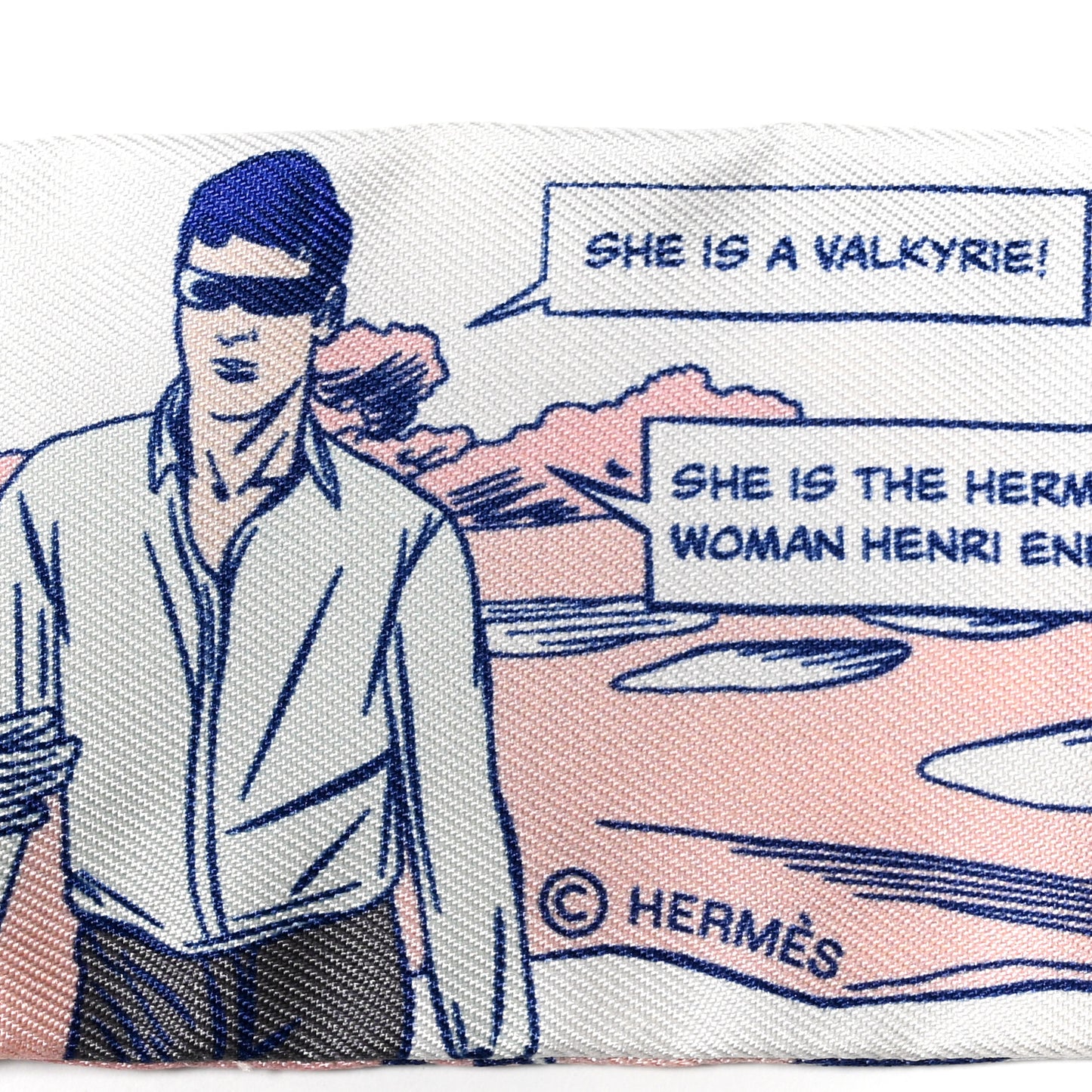 Silk Wow Twilly Gris Rose Vert