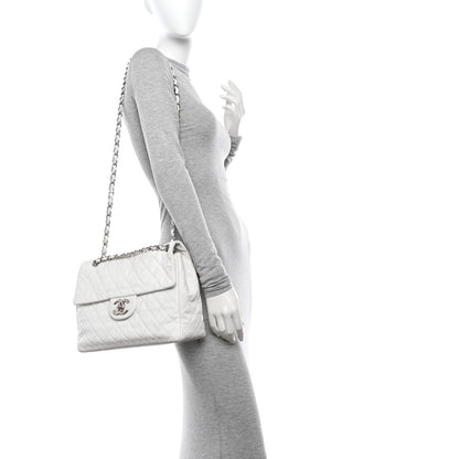 Chanel Caviar Quilted Maxi Single Flap White 2 of 17