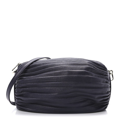 Loewe Lambskin Pleated Bracelet Pouch shoulder Bag Violet 1 of 10