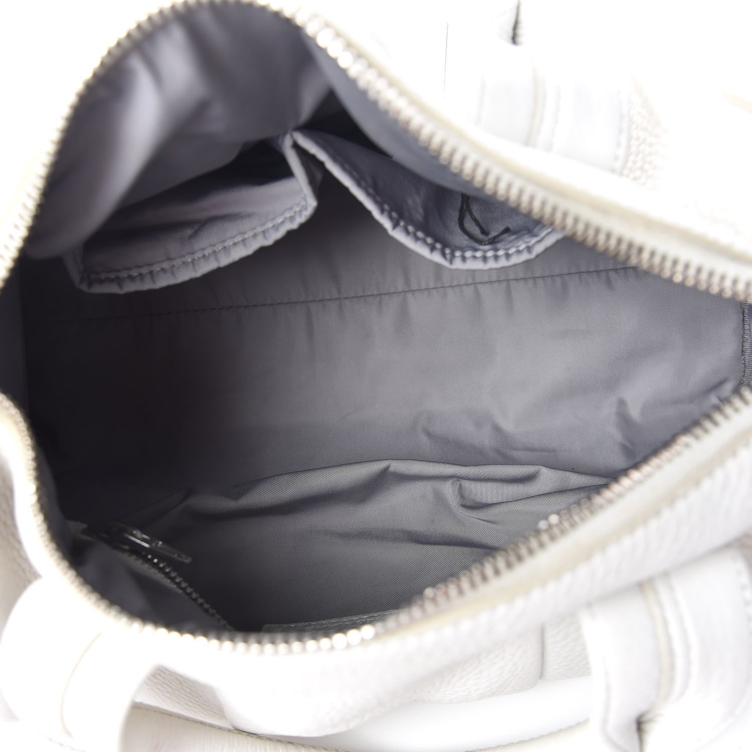 Alexander Wang Pebbled Lambskin Rocco Duffel White Iridescent Hardware 6 of 15