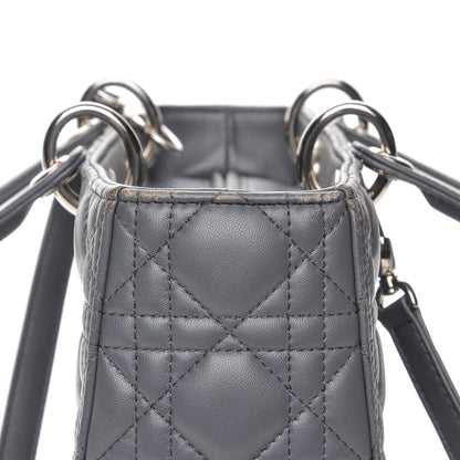 Christian Dior Lambskin Cannage Large Lady Dior Grey 15 of 20