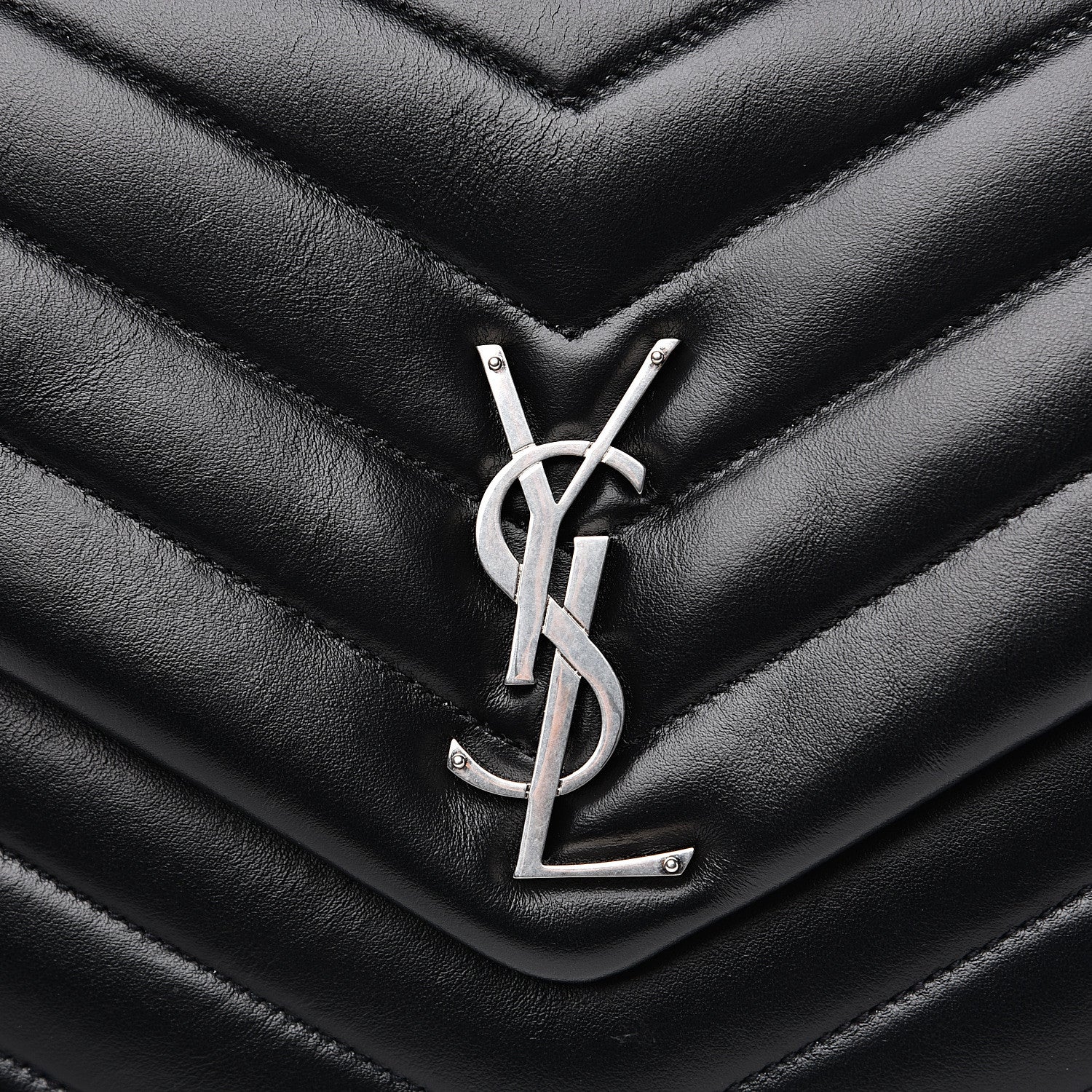 Saint Laurent Calfskin Y Quilted Monogram Medium Loulou Chain Satchel Black 8 of 11