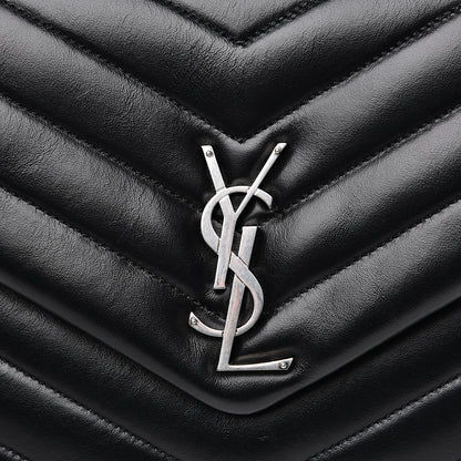 Saint Laurent Calfskin Y Quilted Monogram Medium Loulou Chain Satchel Black 8 of 11