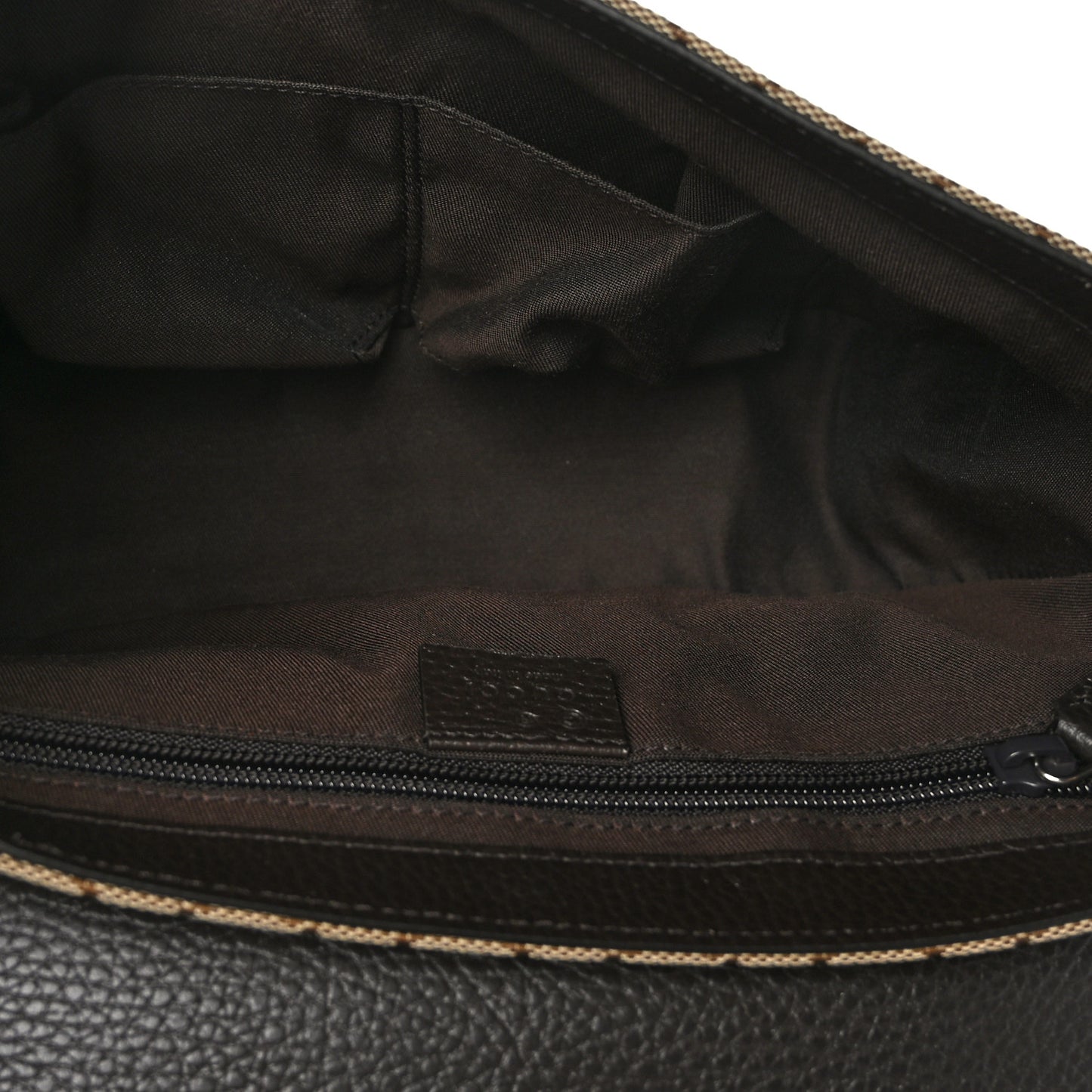 Monogram Flap Messenger Bag Beige Dark Brown