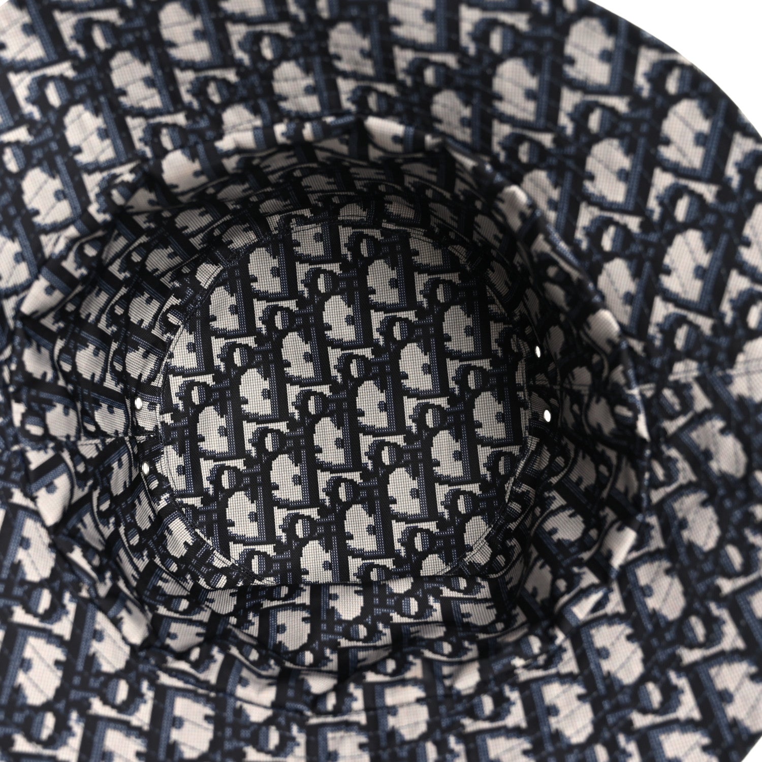 Christian Dior Oblique Reversible Teddy-D Brim Bucket Hat 56 Blue