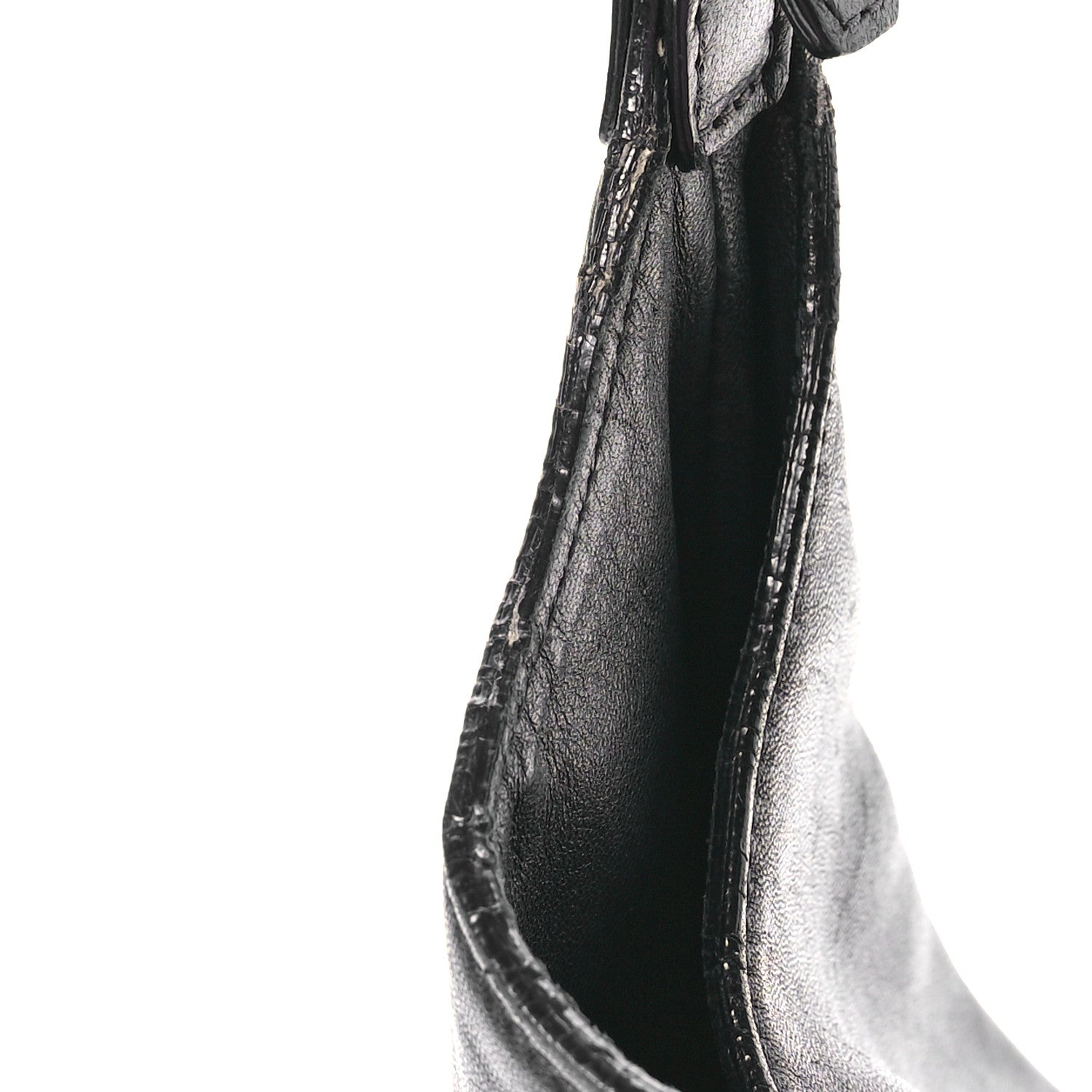 Versace Calfskin Palazzo Fringe Shoulder Bag Black 12 of 13