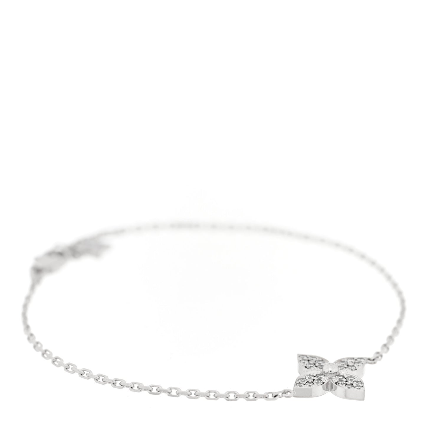 18K White Gold Diamond Star Blossom Bracelet