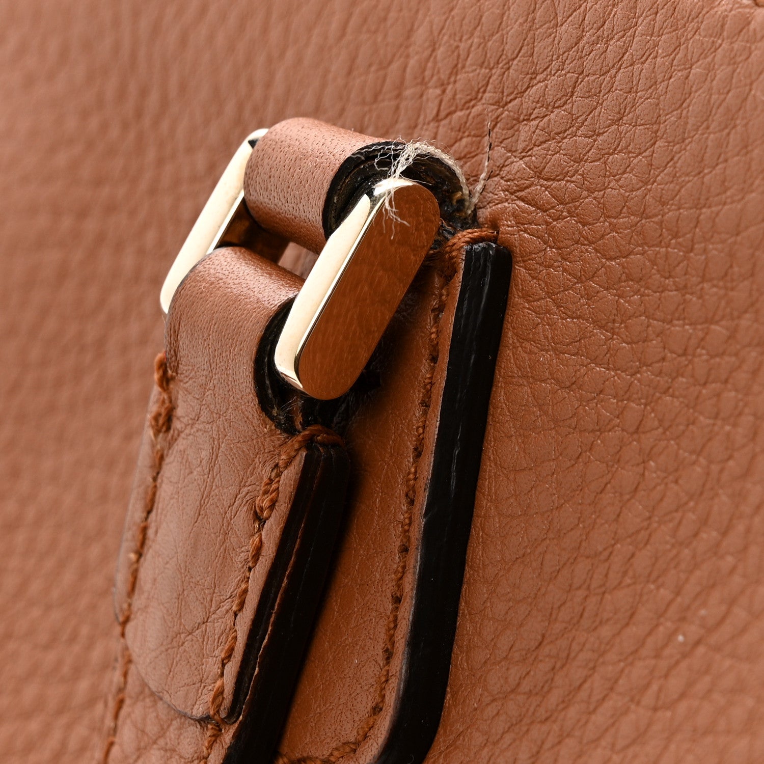 Gucci Calfskin Large Label Tote Brown 11 of 14