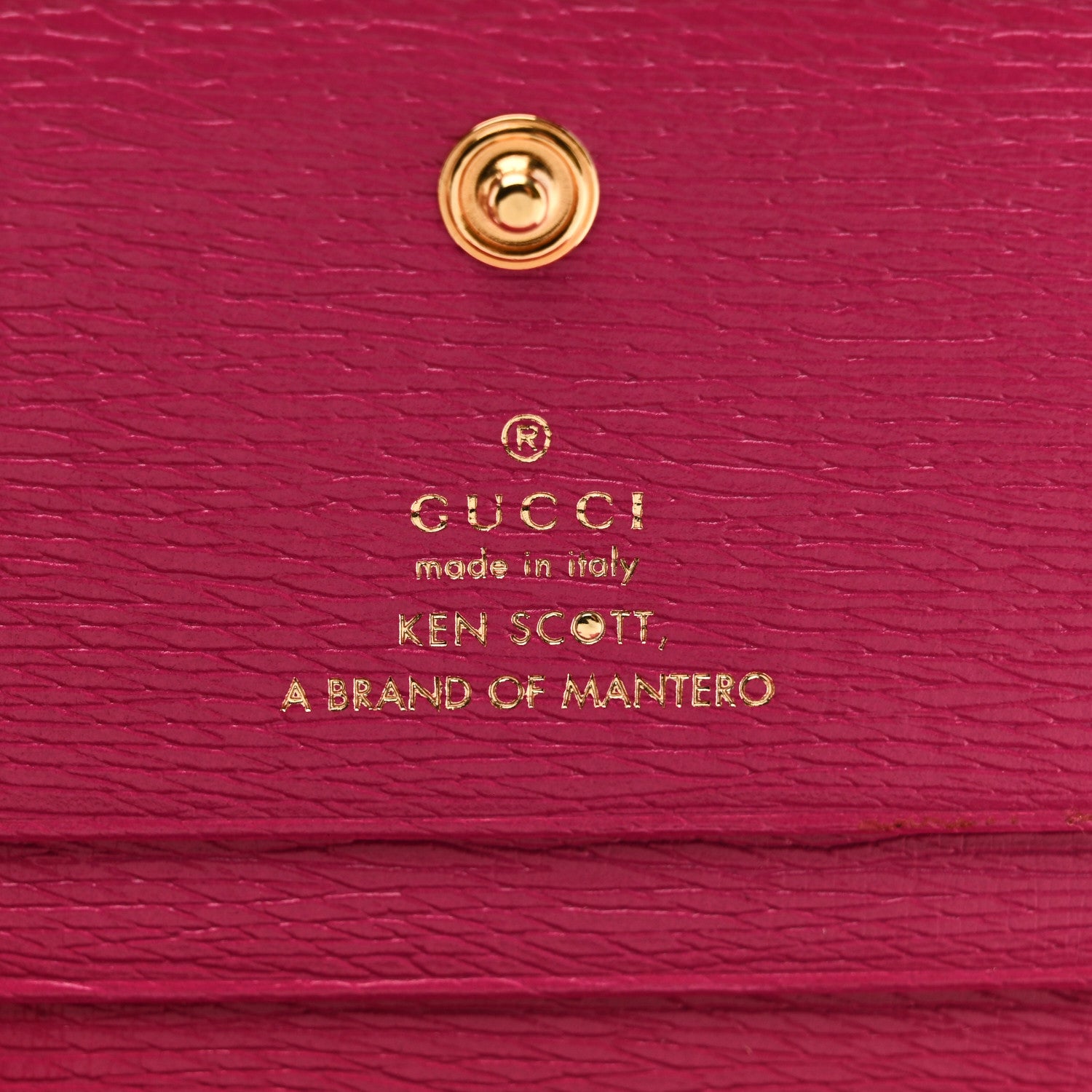 Gucci X KEN SCOTT Textured Calfskin Pomponica Print Horsebit 1955 Card Case Wallet Multicolor Fuxia Pompom 6 of 8