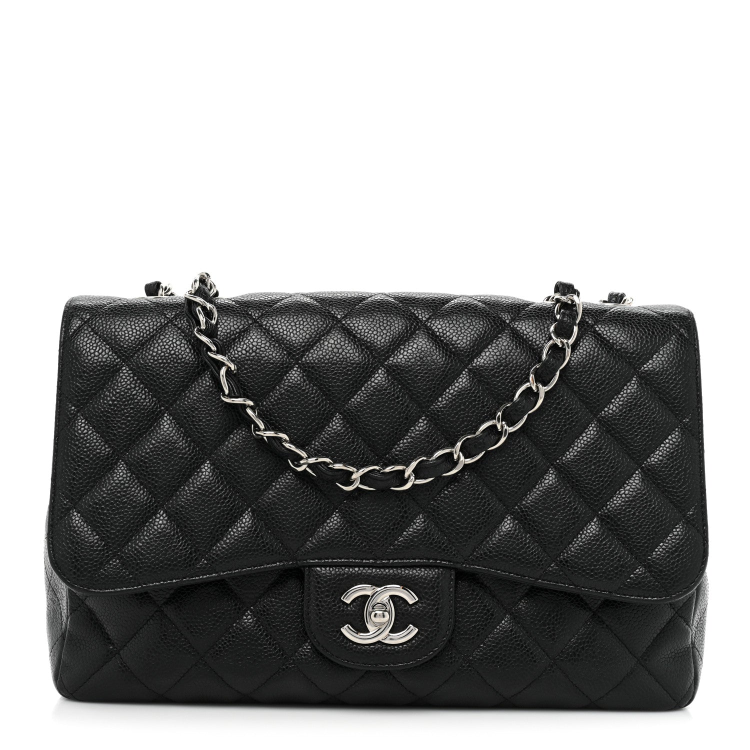 Chanel Caviar Quilted Jumbo Single Flap Black 1 of 10