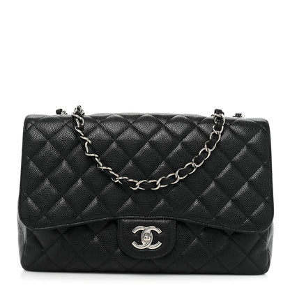 Chanel Caviar Quilted Jumbo Single Flap Black 1 of 10