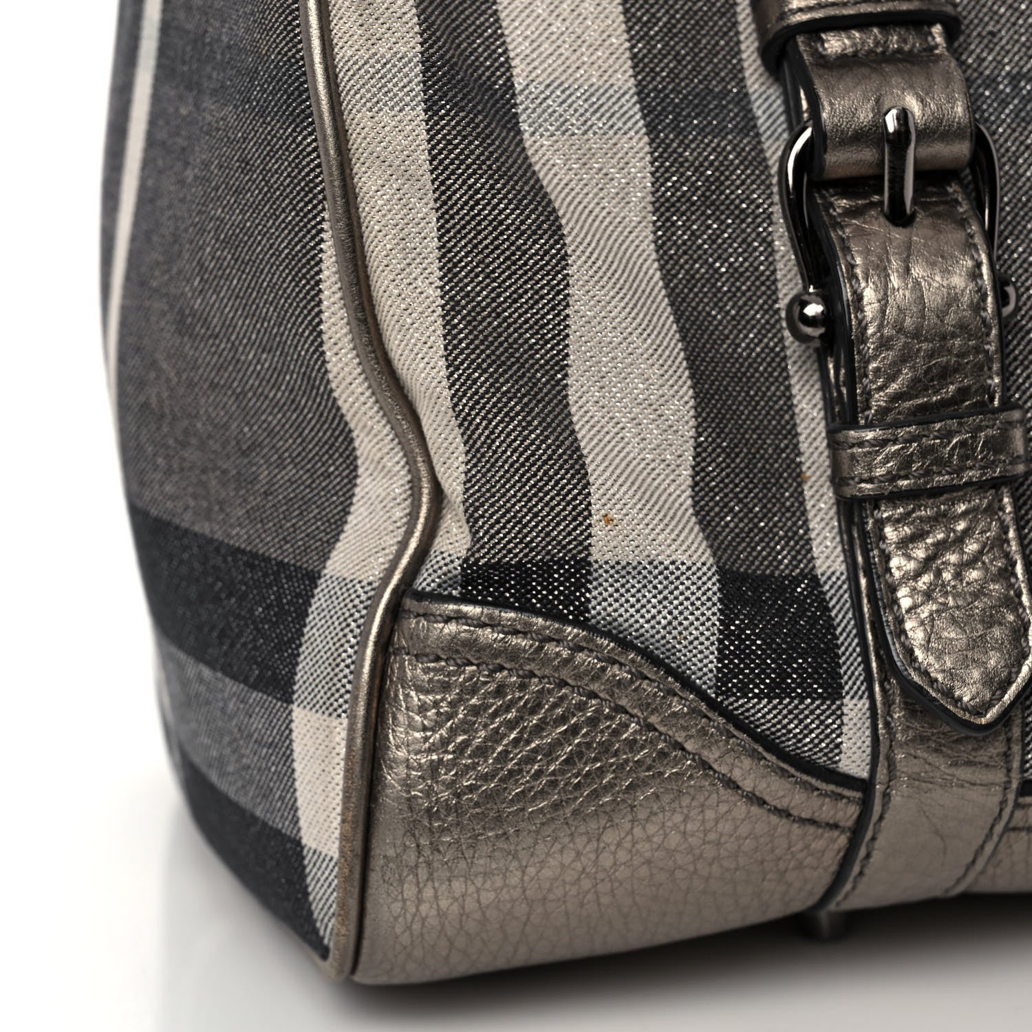 Burberry Metallic Shimmer Check Medium Alchester Bowling Bag 12 of 12