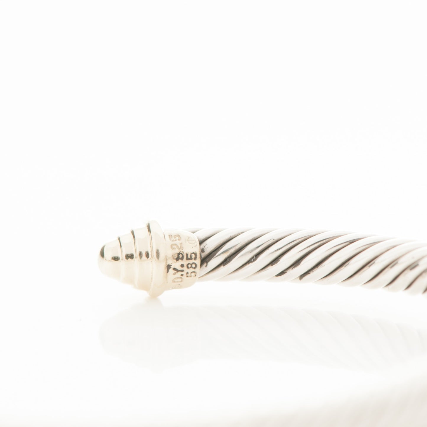 Sterling Silver 14K Yellow Gold 5mm Cable Classics Bracelet