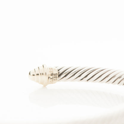 David Yurman Sterling Silver 14K Yellow Gold 5mm Cable Classics Bracelet 4 of 4