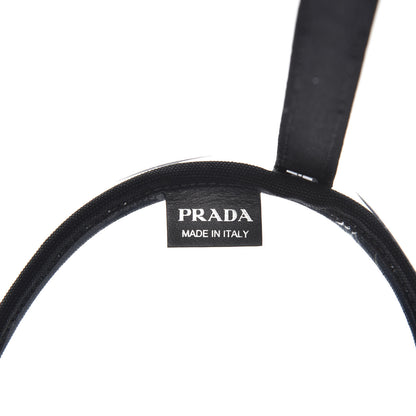 Prada Plexiglass Canapa Small Shopper Tote Black 7 of 7